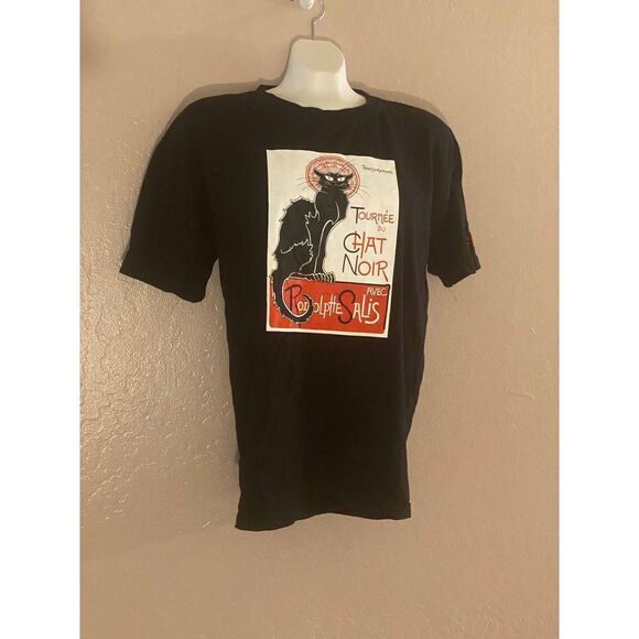 Jiyuan Women’s Black Cat Tournee Du Chat Noir Book T-shirt Small Front Graphic S - Picture 5 of 5